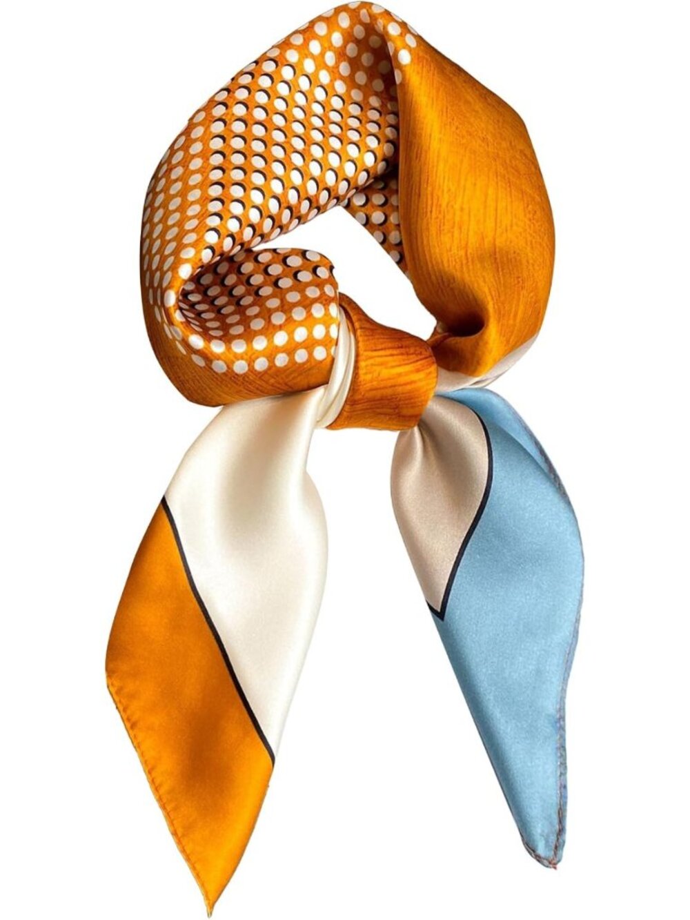 Luxurious 100% Pure Mulberry Silk 26" Square Scarf | Elegant Neckerchief